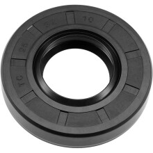 Oil Seal, TC 25mm x 52mm x 10mm Nitrile Rubber Cover Double Lip with Spring for Bearing Shaft, Black Pack of 1