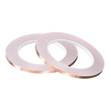 Single-Sided Conductive Tape Copper Foil Tape Adhesive 5mm x 30m/98.4ft for Guitar,EMI Shielding Crafts, Electrical Repairs 2pcs