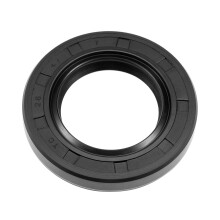 Oil Seal, TC 28mm x 47mm x 7mm Nitrile Rubber Cover Double Lip with Spring for Bearing Shaft, Black Pack of 1