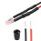 5Set DC 12V 3mm Pre Wired LED with Holder, Red Light Round Top Clear Lens, 6mm Panel Mount 1