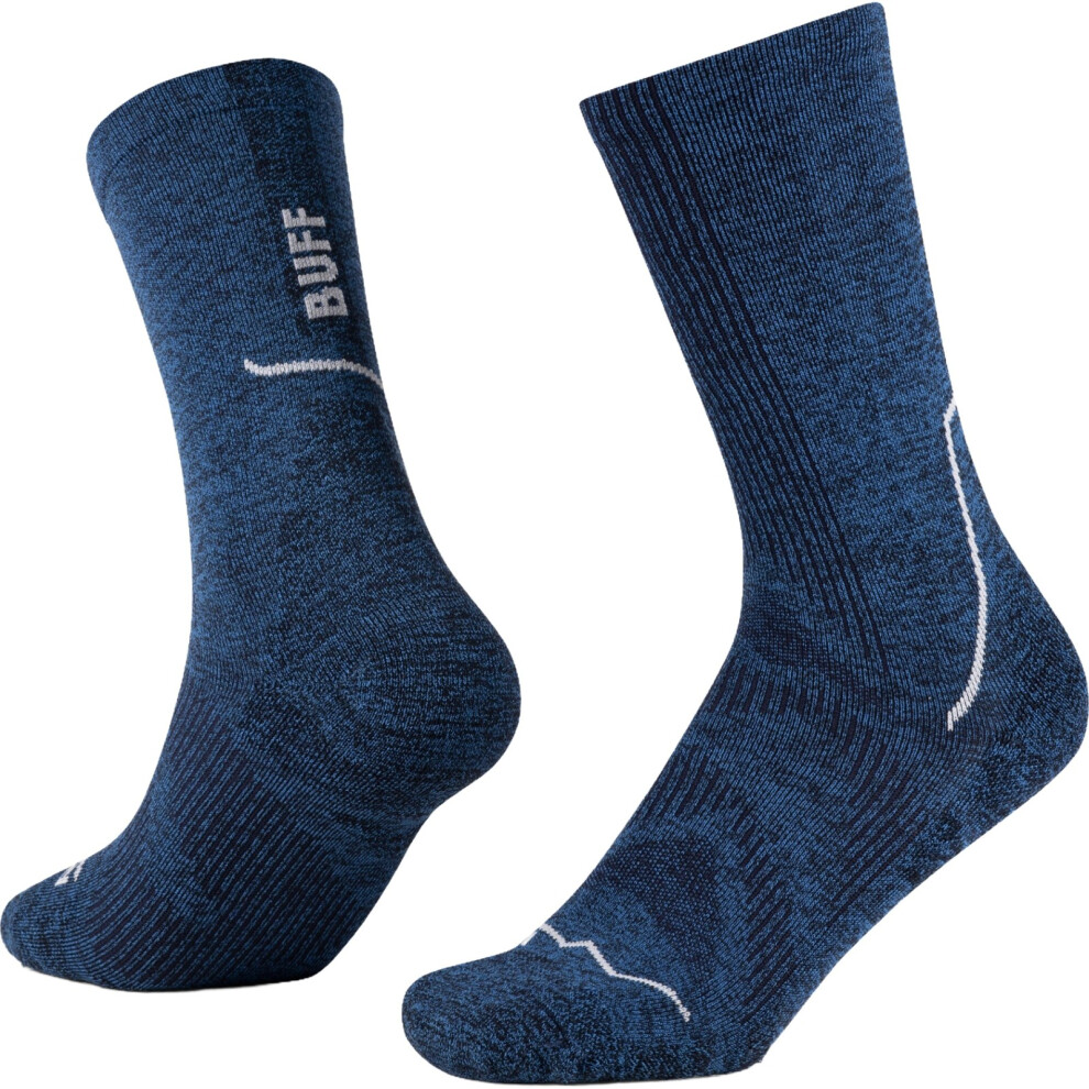 Buff (Xl, Blue) Dryflx Urban Running Crew Socks