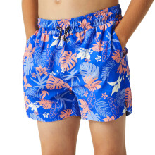 (7-8 Yrs, Blue Hawaiian) Regatta Kids Boys Skander III Elasticated Swim Swimming Shorts