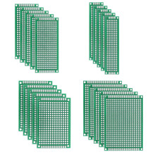 Double-Sided PCB Board Printed Circuit Boards Kit (4 Sizes 4x6 5x7 3x7 2x8) Prototyping Board for DIY Soldering Electronic Projects Practice Test Circ