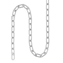 Proof Coil Chain 1 Meter 3.02mm Thick 35Lbs Load Capacity, Zinc Plated 304 Stainless Steel for Clothes Hanging Guardrail
