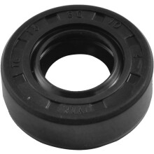 Oil Seal, TC 15mm x 30mm x 10mm Nitrile Rubber Cover Double Lip with Spring for mechanical motive Axle Shaft, Black Pack of 1