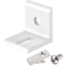 Inside Corner Brace Angle Bracket L Shape 30mmx30mmx26mm with M6 Screws and Nut for Aluminum Extrusion Profile 8pcs