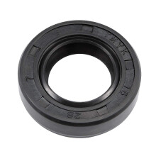 Oil Seal, TC 16mm x 28mm x 7mm Nitrile Rubber Cover Double Lip with Spring for Bearing Shaft, Black Pack of 1