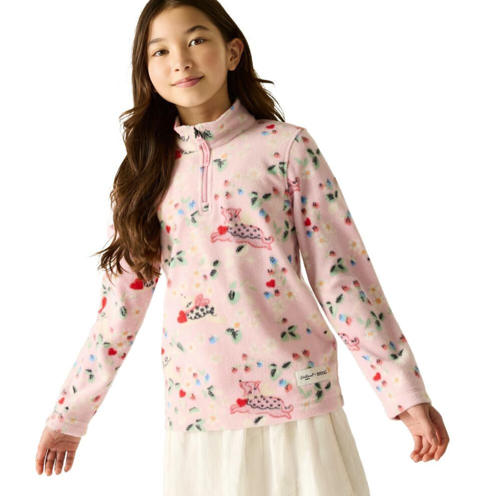 Regatta Cath Kidston Kids Half Zip Fleece Pink Size 3-4 Yrs Polyester Pullover - Image 2