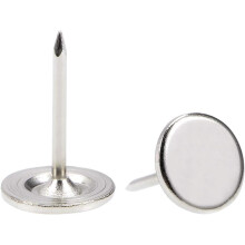 Upholstery Nails Tacks 11mmx17mm Flat Head Furniture Nails Pins Silver Tone for Furniture Sofa Headboards, 200 Pcs