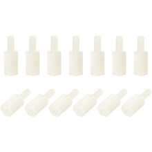 M2.5x6mm+6mm Male-Female Hex Nylon PCB Motherboard Spacer Standoff for FPV Drone Quadcopter, Computer & Circuit Board White 30pcs