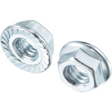 5/16"-18 Serrated Flange Hex Lock Nuts, Carbon Steel Zinc Plated 25pcs