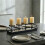 Black Metal Candle Holder Modern Multi-Candle Display for Dining, Bar Decor 2
