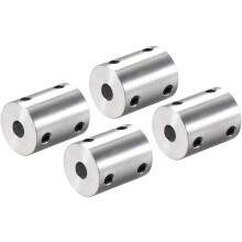 6mm to 8mm Bore Rigid Coupling Set Screw L25XD20 Aluminum Alloy,Shaft Coupler Connector for 3D Printers, Motor Accessories,4pcs
