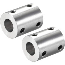 5mm to 10mm Bore Rigid Coupling Set Screw L25XD20 Aluminum Alloy,Shaft Coupler Connector,Motor Accessories,2pcs