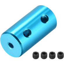 2mm to 2mm Bore Rigid Coupling Set Screw L20XD10 Aluminum Alloy,Shaft Coupler Connector,Motor Accessories,Light Blue,4pcs
