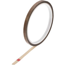 6mm PTFE Coated Fabric Tape Brown High Temperature Tape for Vacuum,Hand and Impulse Sealers Adhesive Tape 10m/32.8ft