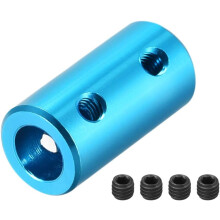 2mm to 6mm Bore Rigid Coupling Set Screw L20XD10 Aluminum Alloy,Shaft Coupler Connector,Motor Accessories,Light Blue,2pcs