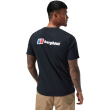 (XL, Black) Berghaus Mens Organic Front & Back Logo Cotton T-Shirt Tee Top
