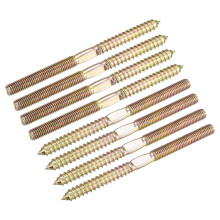 M8x120mm Hanger Bolts, 8pcs Double Head Thread Dowel Screws for Wood Furniture