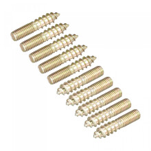M5x25mm Hanger Bolts, 50pcs Double Ended Thread Dowel Screws for Wood Furniture