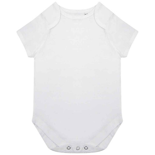 (3 Months, White) Larkwood Baby Organic Bodysuit