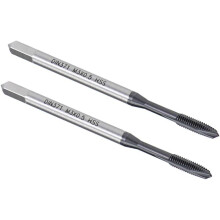 M3 x 0.5 Spiral Point Threading Tap, H2 Tolerance High Speed Steel TICN Coated, Round Shank with Square End, DIN371/376, Metric Screw Taps Tapping Bit