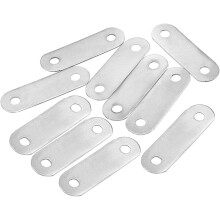 Repair Plate, 48mmx15mm, Flat Fixing Mending Corner Brace Bracket Connector, Pack of 10