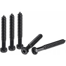 Hex Lag Screws 5/16" x 2-1/2" Carbon Steel Phillips Head Half Thread Self-Tapping Bolts for Deck Building or Joining Lumber 5pcs