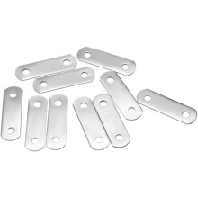 Repair Plate, 34mmx10mm, Flat Fixing Mending Corner Brace Bracket Connector, Pack of 10