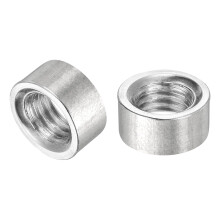 Round Weld Nuts, M8 x 12mm x 6mm Weld On Bung Female Nut Threaded - 201 Stainless Steel Insert Weldable 20pcs