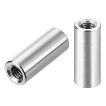 Round Weld Nuts, M6 x 10mm x 25mm Weld On Bung Female Nut Threaded - 201 Stainless Steel Insert Weldable 10pcs