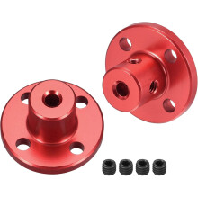 3mm Inner Dia H13xD10 Rigid Flange Coupling Motor Guide Shaft Coupler Motor Connector for DIY Parts Red 2pcs