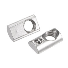 M6 T Slot Nuts Roll in Spring T-nut with Ball Carbon Steel for 2020 Series Aluminum Extrusion Profile Rail with 6mm Slot 30Pcs