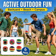 6PCS Knitted Footbags Colorful Crochet Foot Bag Kick Balls for Juggling Practice Indoor Outdoor Games Group