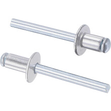 Blind Rivets, Aluminum Pull Rivets Core Decoration Rivets 6mm Diameter 10mm Grip Length Silver Tone, 25pcs