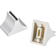 Plastic Straight Slide Potentiometer Flat Push Knob Insert Shaft 4x1.6mm Silver Black 5pcs