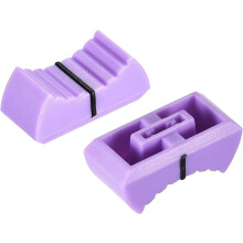 Plastic Straight Slide Potentiometer Flat Push Knob Insert Shaft 4x2mm Purple Black 10pcs