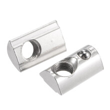 M8 T Slot Nuts Roll in Spring T-nut with Ball Carbon Steel for 4040 Series Aluminum Extrusion Profile Rail with 8.5mm Slot 10Pcs