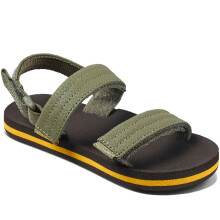 (4K-5K, Olive) Reef Boys Little AHI Convertible Casual Beach Pool Sandal Flip Flop - Olive