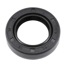 Oil Seal, TC 19mm x 30mm x 7mm Nitrile Rubber Cover Double Lip with Spring for Bearing Shaft, Black Pack of 1