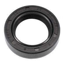 Oil Seal, TC 20mm x 30mm x 7mm Nitrile Rubber Cover Double Lip with Spring for Bearing Shaft, Black Pack of 1