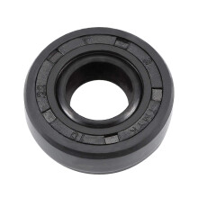 Oil Seal, TC 10mm x 22mm x 7mm Nitrile Rubber Cover Double Lip with Spring for Bearing Shaft, Black Pack of 1