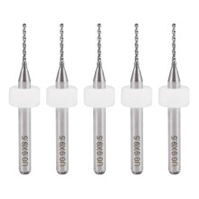PCB Drill Bits 0.9mm Tungsten Carbide Rotary Tool Jewelry CNC Engraving Print Circuit Board Micro Drill Bits 1/8 Inch Shank 5 Pcs