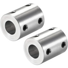 8mm to 10mm Bore Rigid Coupling Set Screw L25XD20 Aluminum Alloy,Shaft Coupler Connector,Motor Accessories,2pcs