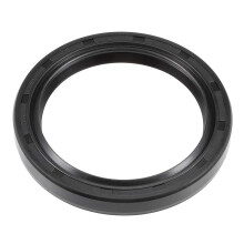 Oil Seal, TC 50mm x 65mm x 8mm Nitrile Rubber Cover Double Lip with Spring for Bearing Shaft, Black Pack of 1