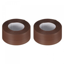 Waterproof Seal Caulk Strip Tape Self Adhesive 1.5" W x 10.5'L PVC Sealing Tape for Kitchen Bathroom Brown 2Pcs