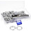 Grommet Tool Kit 100 Sets 3/8" Copper Grommets Eyelets with 3pcs Install Tools, 10mm Inside Dia. Silver Tone 1