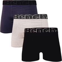 (XL, Assorted) Bench Mens Clint 3 Pack Elasticated Underwear Boxers Boxer Shorts - Assorted