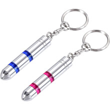 Anti-Static Keychain Static Secondary Electricity Discharge ESD Keyring, Surface Chromed, Magnetic Head. (Blue,Red, 1 Set)