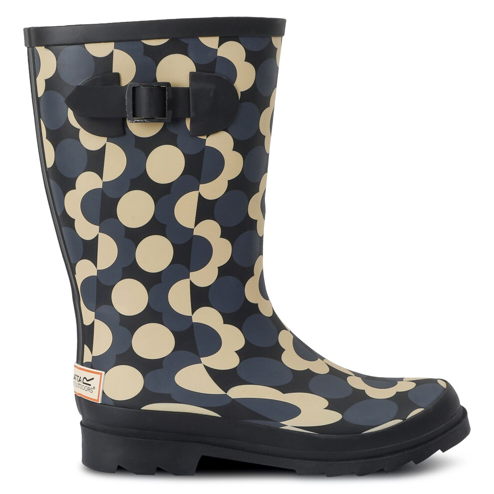 Regatta (6.5 Uk, Frilly Flower Mono) Womens Orla Kiely Quarter Adjustable Patterned Wellington Boots Wellies